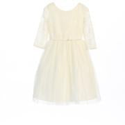 Sweet Kids Flower Girls Lace Sleeve Dress